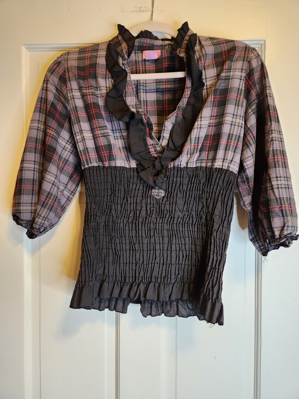Vintage Goth Corset Top Mall Brand 100% Cotton Punk She's Cool Large Gothic